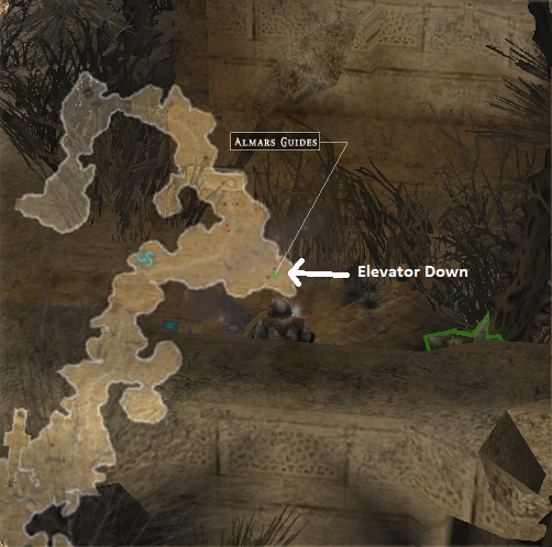 Elevator down to Lost Elven Ruins